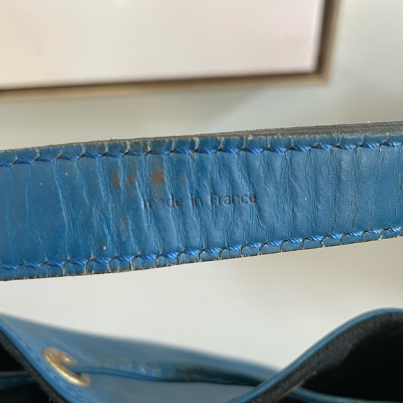 Louis Vuitton LV Authentic Blue Epi Petit Noe Shoulder Leather Bucket Bag - Picture 11 of 15